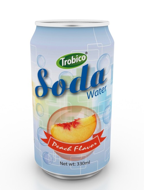 330ml peach flavor soda water